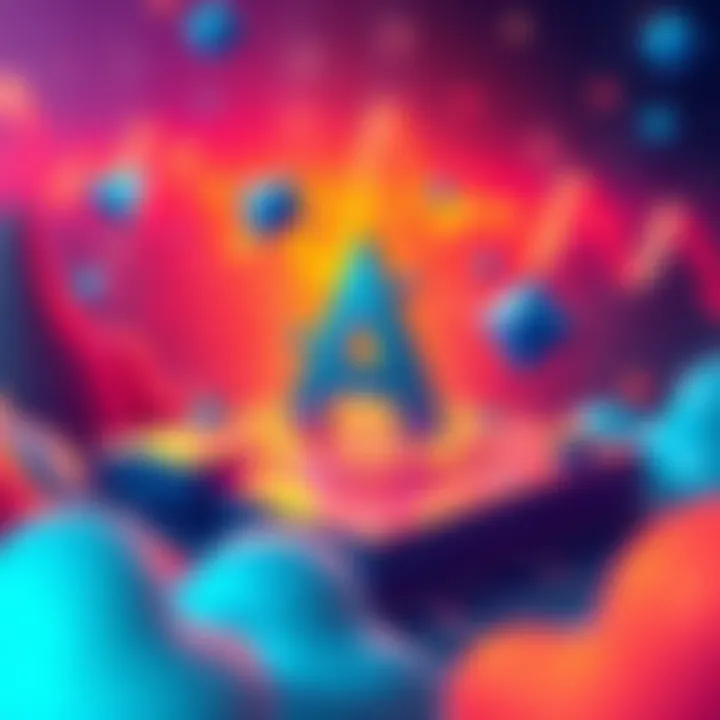 Decoding the Strategy Behind Algo's Market Position A conceptual illustration depicting the hidden mechanisms of Algo's low pricing in the crypto market, featuring abstract shapes and a fluctuating graph in the background.