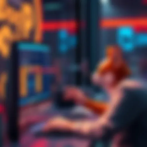 A person using a computer to access various Doge faucets for cryptocurrency rewards