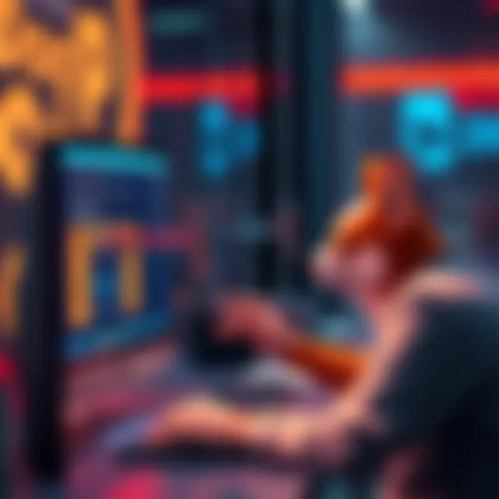 A person using a computer to access various Doge faucets for cryptocurrency rewards