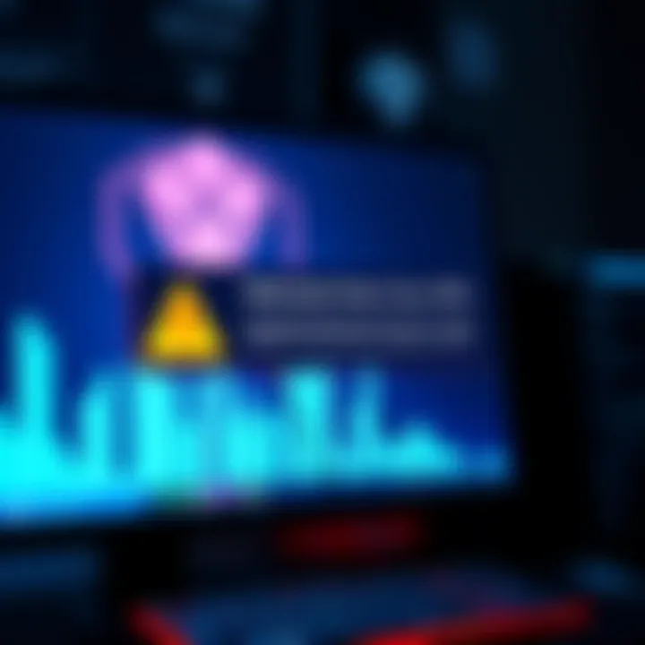 A computer screen showing a warning about high CPU usage with Metamask logo in the background