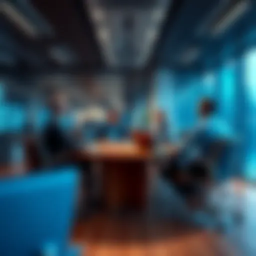 A group of wealthy traders discussing investments in a modern boardroom, focusing on commodities while ignoring cryptocurrency.