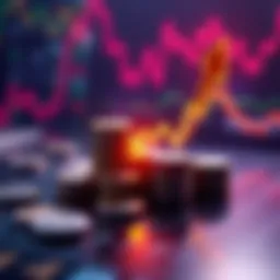 A graphic showing a rising chart with coins and a dollar sign, highlighting high trading fees for XAUUSDT, with a comparison to CFDs.