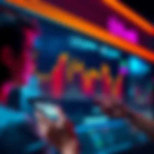 A graph showing a sharp drop in HNT rewards, with frustrated users looking at it on their devices.