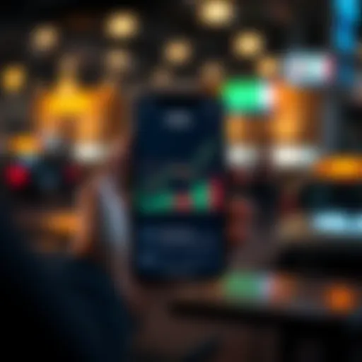 A person holding a smartphone displaying a stock market graph, symbolizing long-term investment strategy and patience during market fluctuations.