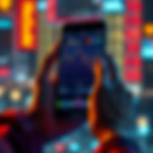 A person holding a smartphone showing cryptocurrency charts and graphs, symbolizing commitment to long-term investment in digital assets.