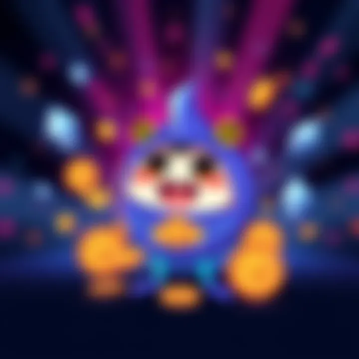 Hoge Meme Coin Concept Illustration of the Hoge meme coin with a playful and colorful design, featuring a cartoon character holding coins and surrounded by Ethereum symbols.