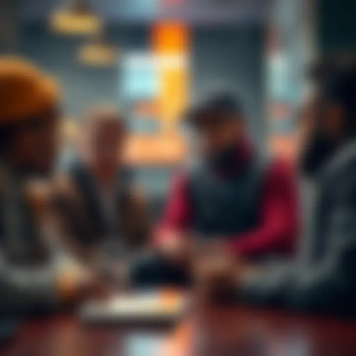 A group of friends engaged in a serious discussion, sharing ideas and thoughts about an important matter.