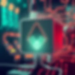 Illustration showing a secure server symbol with a Tor logo, representing a privacy-focused hosted Monero node service.