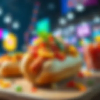 A colorful hot dog served with various toppings, showcasing food culture in 2026.