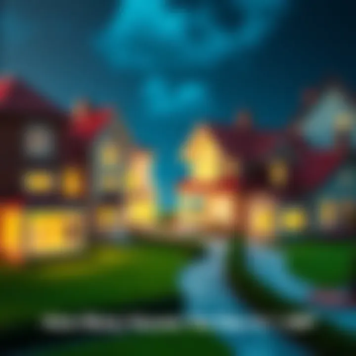 A visual comparison of houses symbolizing potential purchases with one XRP in the real estate market.