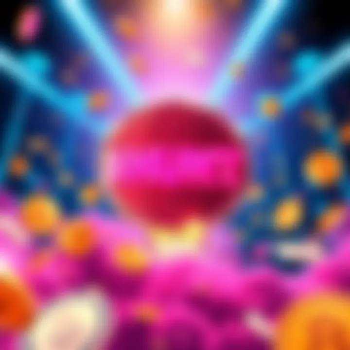 A vibrant graphic showing the launch of $HUNT Memecoin with energetic colors and coins in motion, symbolizing excitement and investment opportunities.