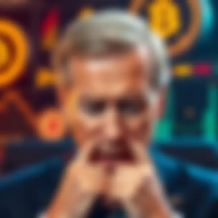 Hunter Biden's Memecoin Attempt Hunter Biden expressing disappointment as his memecoin launch fails, with crypto-related visuals in the background.