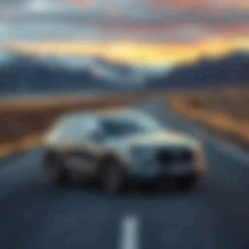A stranded Hyundai Tucson Hybrid on a rugged Iceland road, surrounded by scenic landscapes.