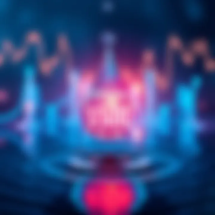 Illustration showing a water droplet symbolizing Hydration's success with graphs and finance symbols in the background.