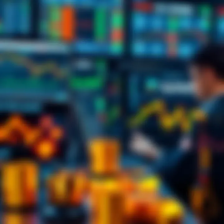 Traders analyzing charts for oil, gold, and silver commodities on screens with Hyperliquid branding