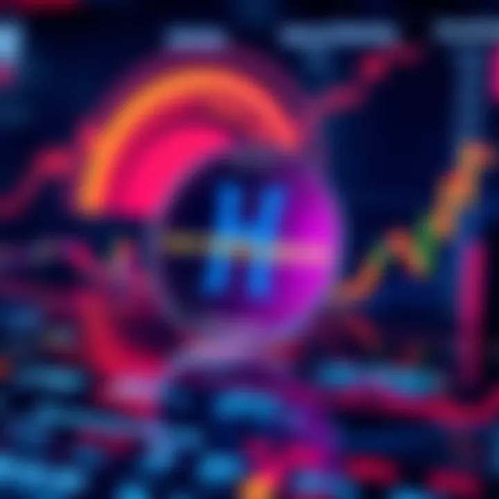 A graphic showing the Hyperliquid token with charts and graphs indicating revenue growth and trading volume