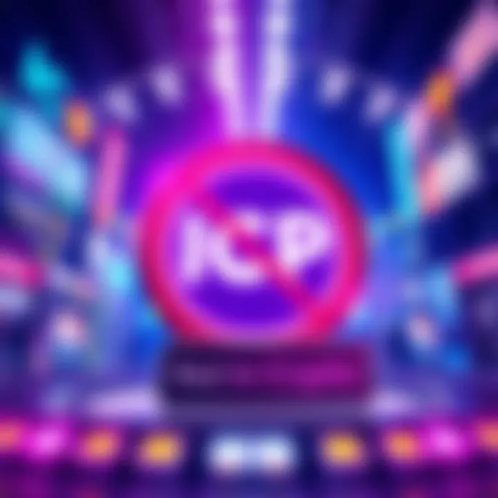 Graphic showing ICP logo with a 'Not in Crypto' sign, indicating its official status change.