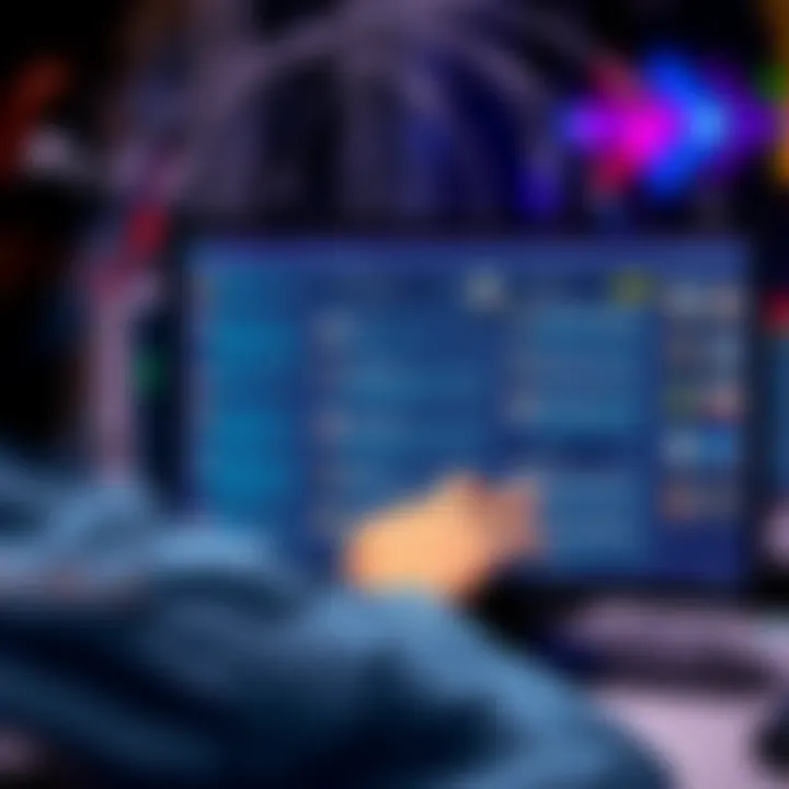 A person looking at a computer screen with suspicious posts highlighting bot activity on forums