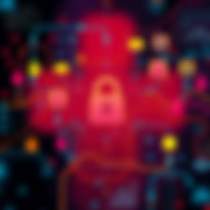 Illustration depicting the challenges of identity verification with abstract icons representing security and delays.