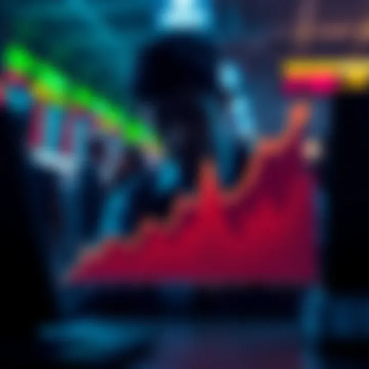 Graph showing a sharp increase in fraud activity at MEXC Exchange with worried traders in the background.