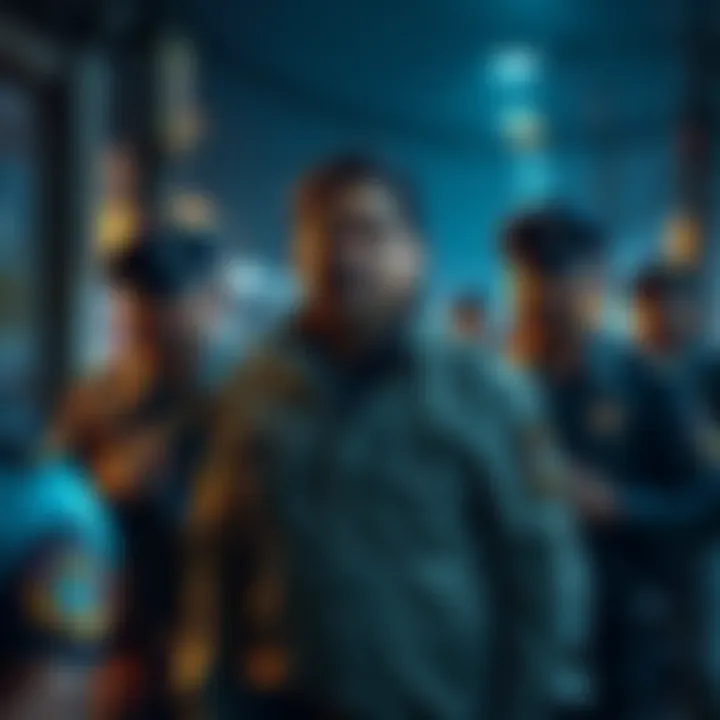 India Arrests Bitcoin Fraud Suspect Law enforcement officers escorting a suspect related to an $800 million Bitcoin fraud case in India.
