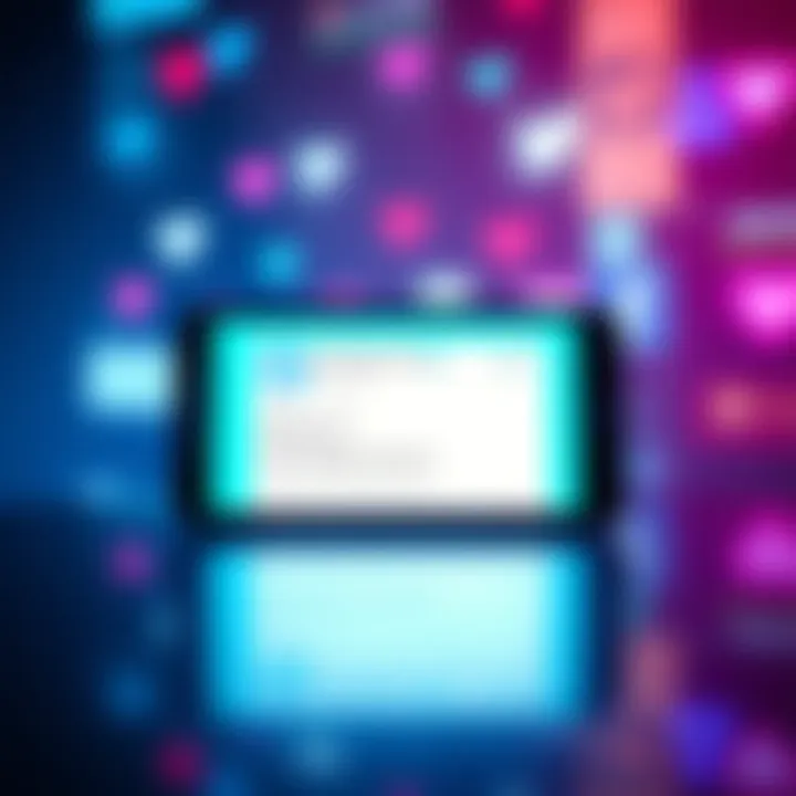 Influential Tweet on Social Media A smartphone screen displaying a tweet with engagement icons like hearts and retweets, symbolizing social media influence