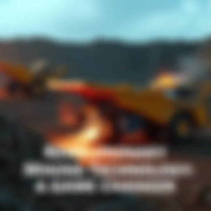 Revolutionary Mining Technology An innovative mining machine at work in a modern mining site, symbolizing the transformation of the mining industry.