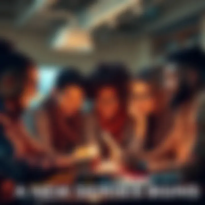 Exploring Innovative Challenges A group of diverse individuals collaborating on creative tasks