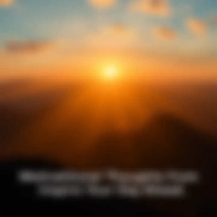 A beautiful sunrise casting golden light over majestic mountains, symbolizing hope and new beginnings
