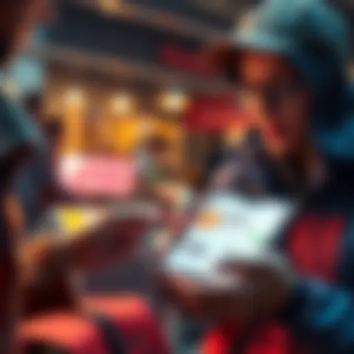 Merchant receiving instant payment notification on their device with Bitcoin symbol and transaction details