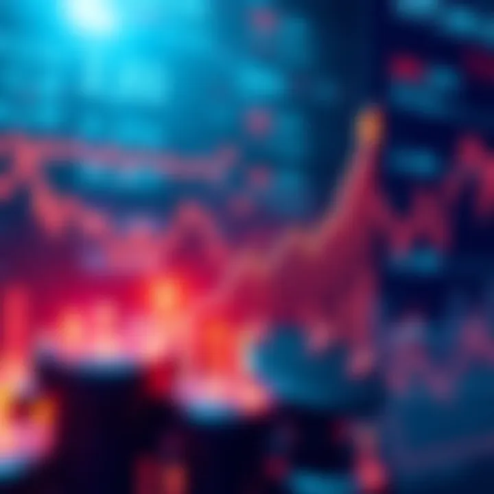 Graph showing rising investment interest in XRP with financial symbols in the background