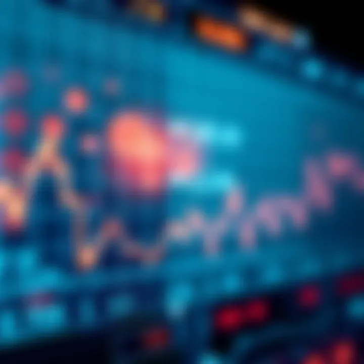Interest Rate Cuts Impact A graph showing market fluctuations with downward trends and interest rate icons in the background