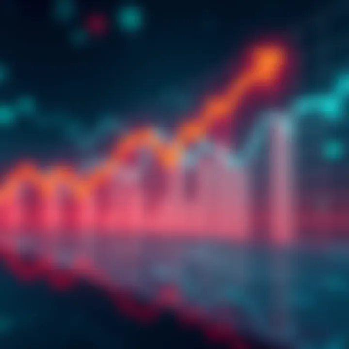 A graph showing a downward trend in interest rates with a financial theme