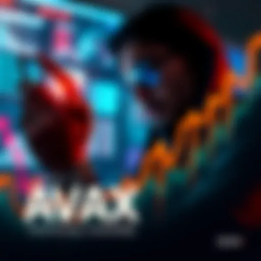 A person examining a graph with rising trends, symbolizing the potential growth of AVAX investments.