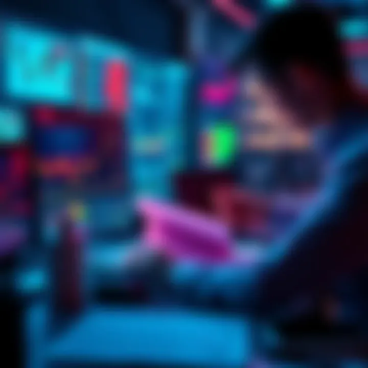 A person analyzing documents and data on a computer, looking for the truth behind online claims.