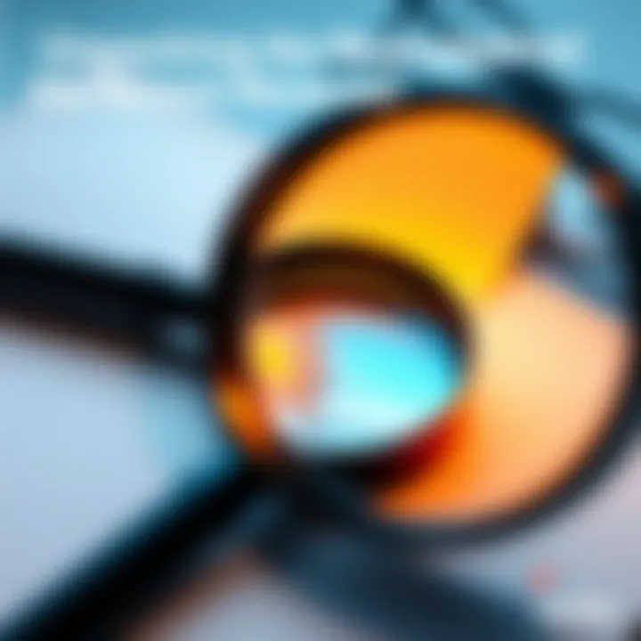 A close-up of a magnifying glass over a document, symbolizing investigation and clarity