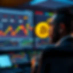Investing in Bitcoin through 401K A person looking at cryptocurrency charts while considering a financial investment in Bitcoin through a 401K plan.