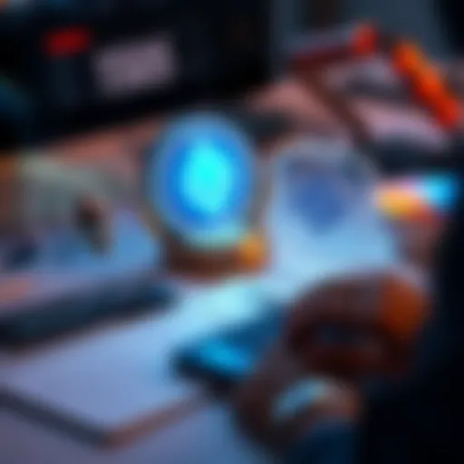 Investing in Ethereum and Solana A person contemplating investment options with Ethereum and Solana logos on a table, showing a calculator and a notepad.