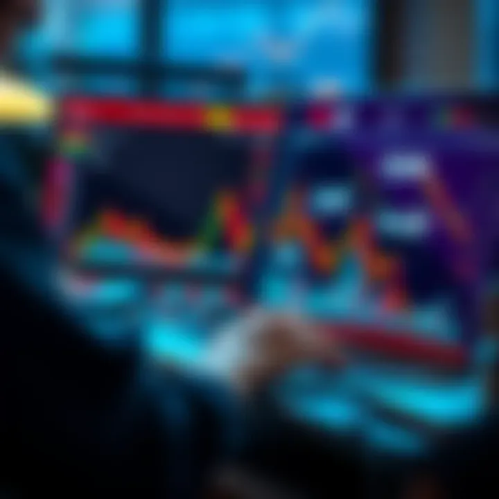 A person analyzing stock charts and graphs on a laptop, showing concerns about investing in Revolut shares.