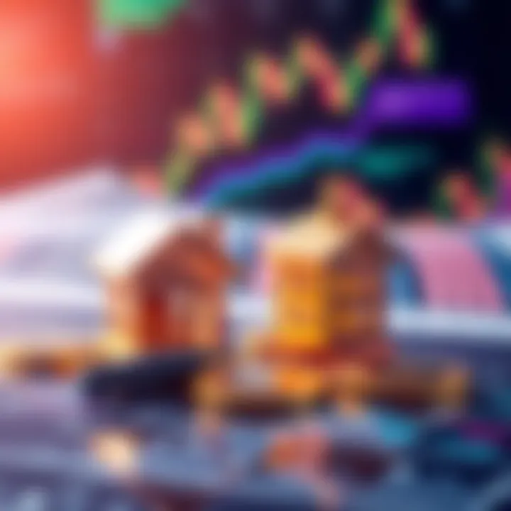 Investing in Tokenized Assets A visual representation of digital tokens symbolizing gold and real estate, set against a backdrop of financial charts and graphs.