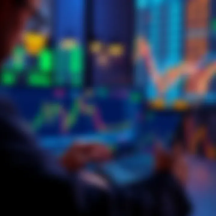 A person analyzing altcoin charts on a laptop, considering investment options during a bear market.