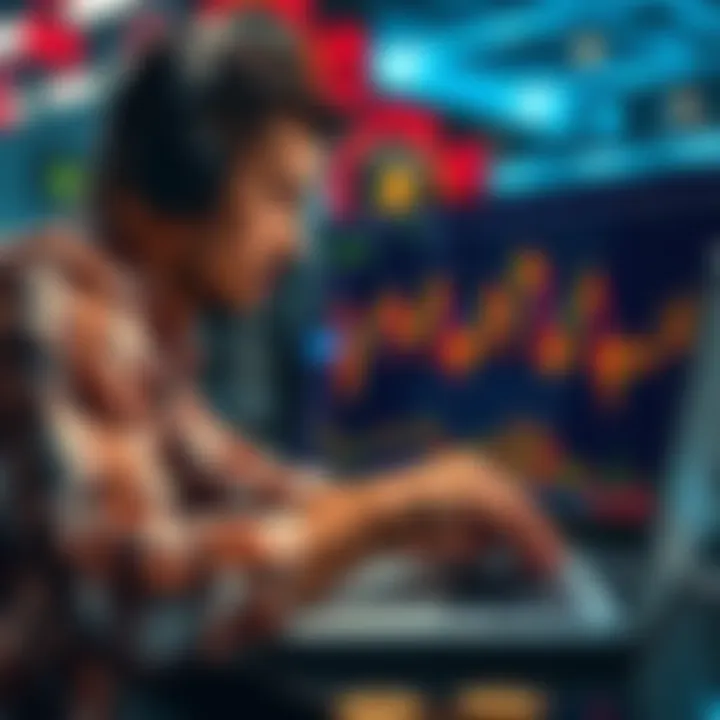 A person analyzing Bitcoin charts on a laptop while considering investments after the FTX collapse