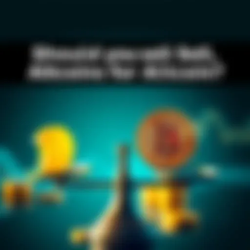 Investing in Bitcoin vs Altcoins A person weighing options between Bitcoin and altcoins on a balance scale, symbolizing investment choices.