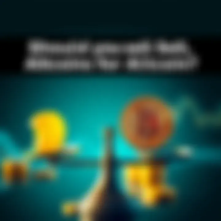 Investing in Bitcoin vs Altcoins A person weighing options between Bitcoin and altcoins on a balance scale, symbolizing investment choices.