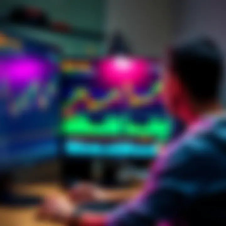 Investing in Bitcoin or Altcoins A person looking at a computer screen showing charts of Bitcoin and altcoins during a bear market