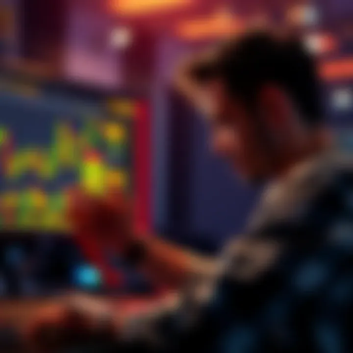 A person analyzing Bitcoin graphs with their last name highlighted, symbolizing legacy in investments.