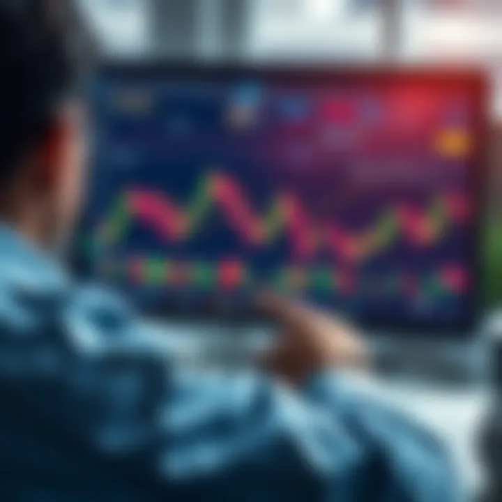 A person looking at financial charts on a computer screen, symbolizing patience in investment strategy.