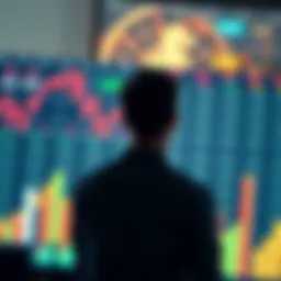 Person contemplating investment options with financial charts and a calendar in the background.
