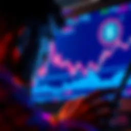 A person analyzing cryptocurrency charts for Ethereum and Solana investments