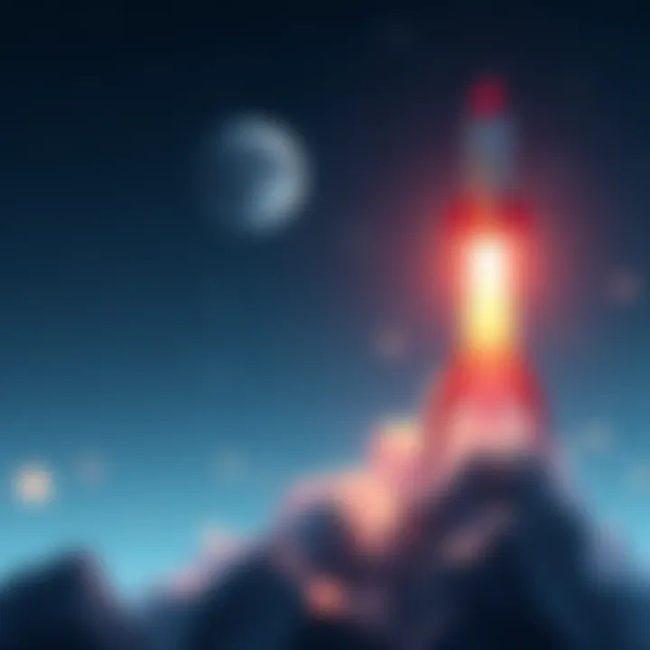 A upward graph with a rocket symbolizing potential investment growth in 2026
